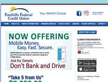 Tablet Screenshot of foothillsfcu.org